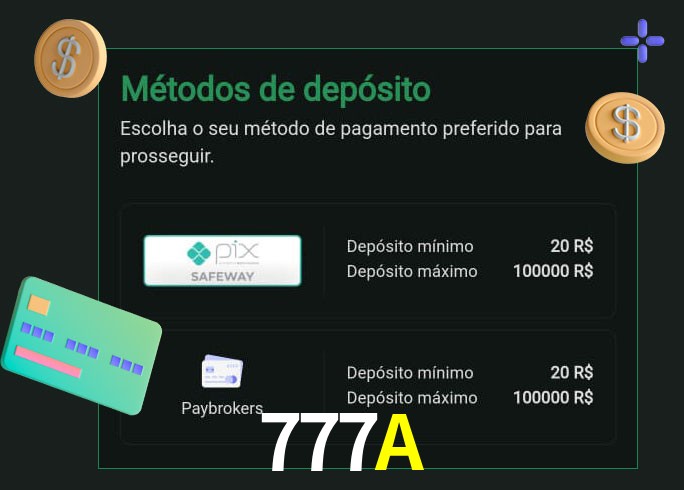 O cassino 777Abet oferece uma grande variedade de métodos de pagamento